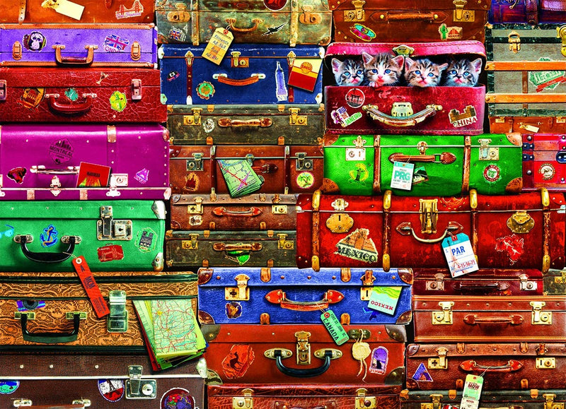 Travel Suitcases, 1000 piece puzzle by Eurographics