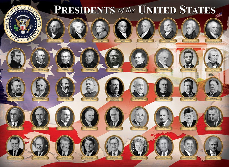Presidents of the United States., 1000 piece puzzle by Eurographics