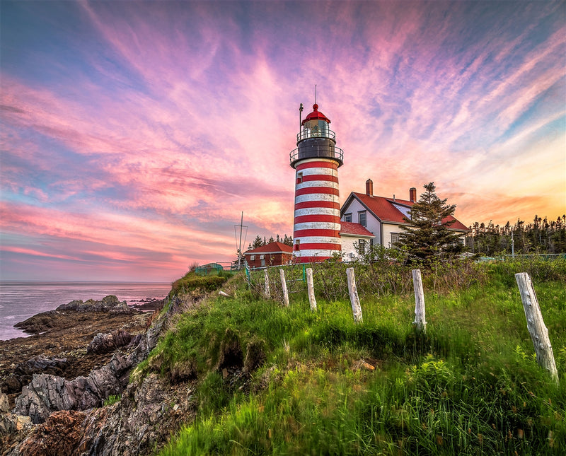 West Quoddy Head Lighthouse, 1000 Piece Puzzle, by Springbok Puzzles.