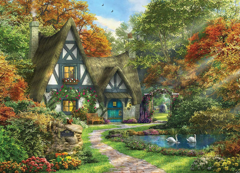 White Swan Cottage, 300 Pc Jigsaw Puzzle by Eurographics