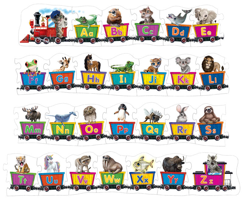 Alphabet Train, Animal Club, 27 piece Jigsaw Puzzle by Cra-z-Art