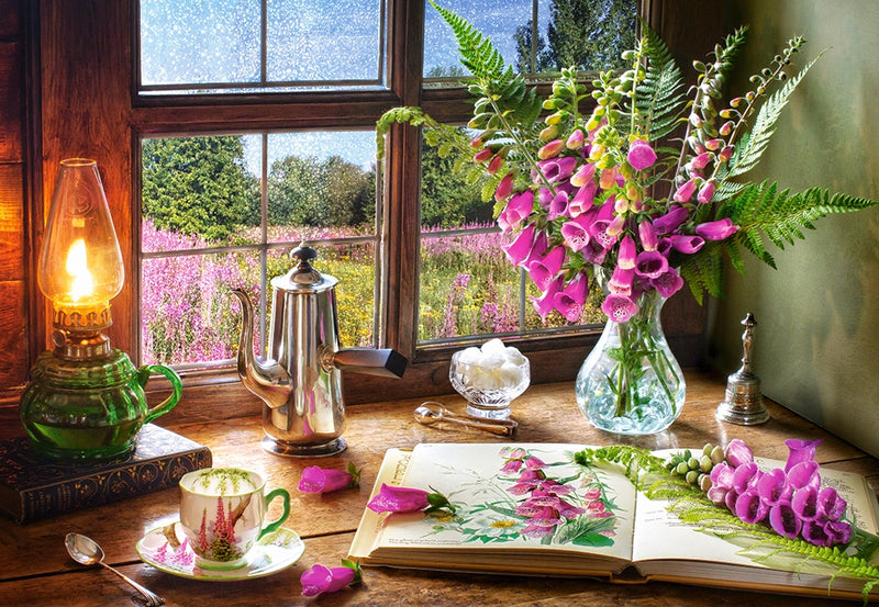 Still Life with Violet Snapdragons, 1000 Pc Jigsaw Puzzle by Castorland