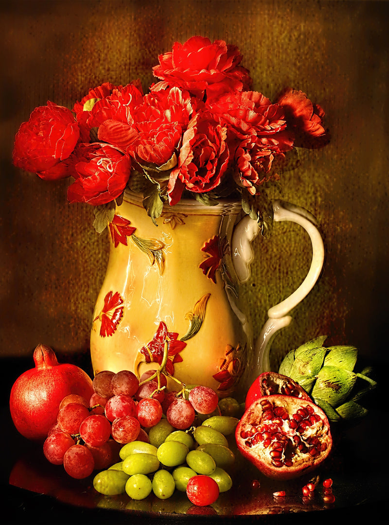 Still Life with Flowers & Fruits, 1000 Piece Puzzle by Prestige Puzzles Private Collection
